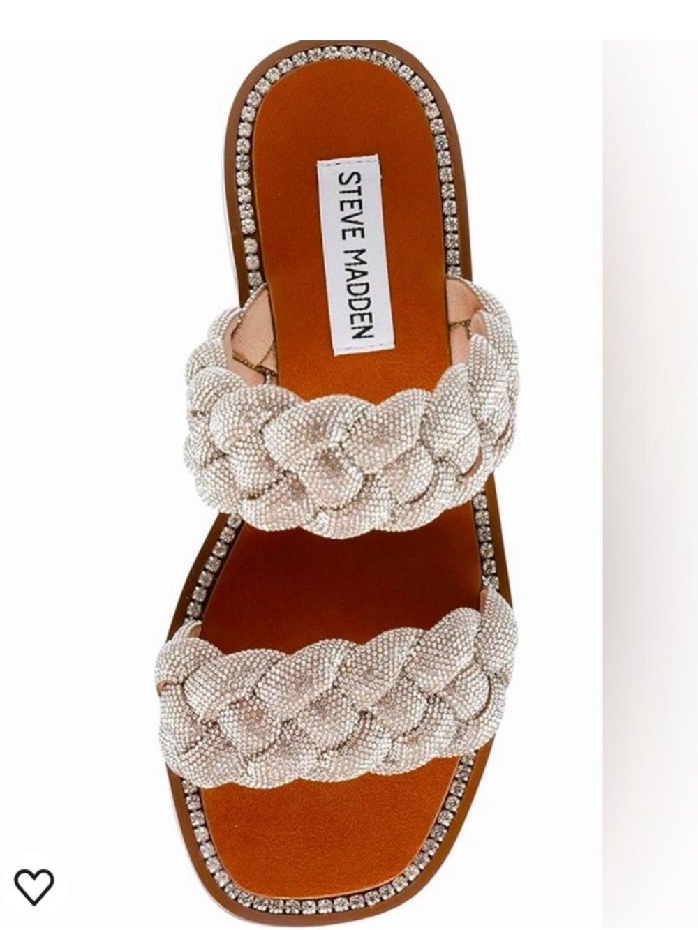 Steve Madden Braided Beaded Double-Strap Slide Sandal